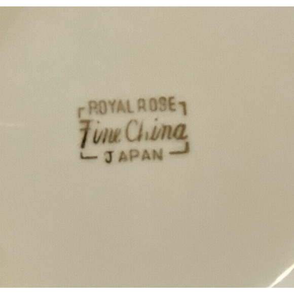 New Royal Rose Fine China 5 1/2" Berry Bowls, Set of 2 & 5 1/2" Saucers Set of 2 - Picture 3 of 12